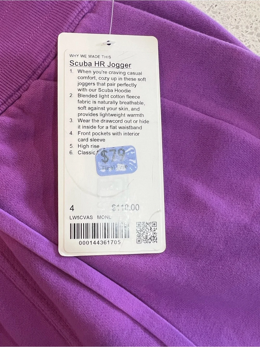 lululemon High-Rise Scuba Joggers (NEW WITH TAGS ATTACHED) Moonlite Magenta - Picture 8 of 12